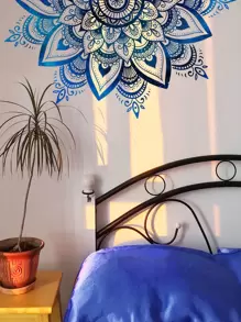 1pc Mandala Pattern Wall Sticker,Stickers,Wall Decal, Vinyl Decal For Home Decorations,Spring Decoration Items Refresh Your Home,Rama Decoration Stickers Gifts Birthday Graduation - Multicolor - View 4