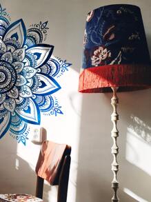 1pc Mandala Pattern Wall Sticker,Stickers,Wall Decal, Vinyl Decal For Home Decorations,Spring Decoration Items Refresh Your Home,Rama Decoration Stickers Gifts Birthday Graduation - Multicolor - View 5