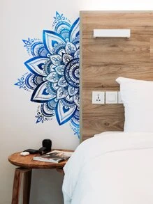 1pc Mandala Pattern Wall Sticker,Stickers,Wall Decal, Vinyl Decal For Home Decorations,Spring Decoration Items Refresh Your Home,Rama Decoration Stickers Gifts Birthday Graduation - Multicolor - View 7