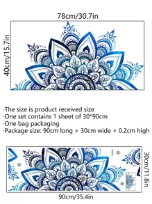 1pc Mandala Pattern Wall Sticker,Stickers,Wall Decal, Vinyl Decal For Home Decorations,Spring Decoration Items Refresh Your Home,Rama Decoration Stickers Gifts Birthday Graduation - Multicolor - View 8