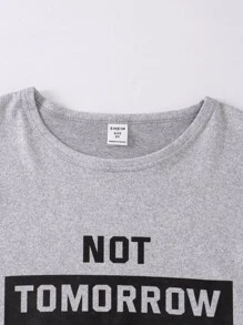 Boys Letter Graphic Tee & Shorts PJ Set - Multicolor - View 7