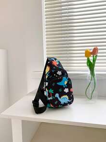 Boys Cartoon Dinosaur Pattern Sling Bag - Multicolor - View 2