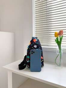 Boys Cartoon Dinosaur Pattern Sling Bag - Multicolor - View 5