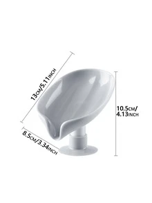 1 pieza Jabonera de plástico - Gris - Ver 3