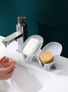 1 pieza Jabonera de plástico - Gris - Ver 4