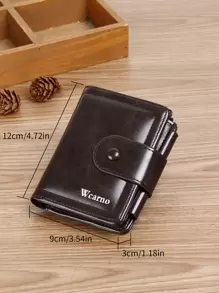Wcarno 男士字母图案小号 PU 钱包 零钱包 小卡包 三折男士钱包 爸爸礼物 便携现金 白领阶层 男性 大学 工作 商务 通勤 办公室 周年纪念 情侣 生日礼物 情人节礼物 男士钱包 钱包 小钱包 男士钱包 真皮 - 咖啡棕 - 查看 7