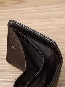 Wcarno 男士字母图案小号 PU 钱包 零钱包 小卡包 三折男士钱包 爸爸礼物 便携现金 白领阶层 男性 大学 工作 商务 通勤 办公室 周年纪念 情侣 生日礼物 情人节礼物 男士钱包 钱包 小钱包 男士钱包 真皮 - 咖啡棕 - 查看 8