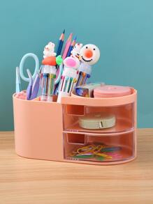 1 Hộp Đựng Văn Phòng Phẩm Đa Năng, Giá Để Bàn Nhiều Lưới Hiện Đại Cho Gia Đình, Văn Phòng - Hồng - Xem 1