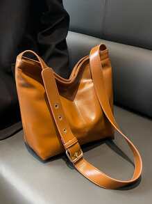 Bolso hobo minimalista - Marrón - Ver 1