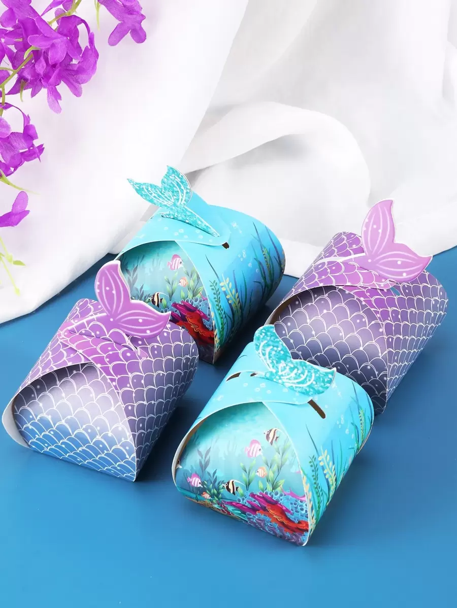 10pcs Fish Tail Decor Gift Box - Multicolor - View 1