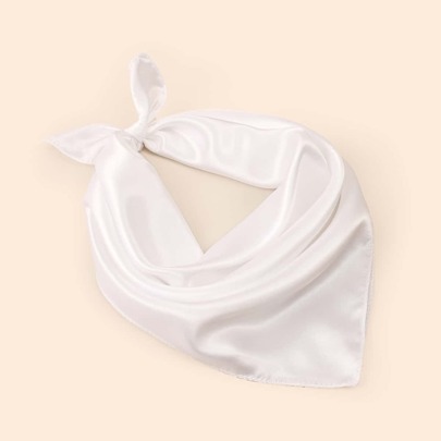 1개 단색 미니멀리스트 반다나 패션 넥커치프 프론트 스퀘어 스카프, 일상 생활 밴다나, 헤어 밴드, 헤드 밴드, 외모를 더욱 돋보이게하는 이상적인 제품