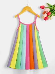 Toddler Girls Colourblock Cami Jumper Dress - Multicolor - View 1