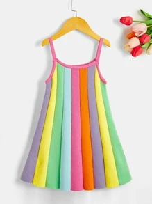 Toddler Girls Colourblock Cami Jumper Dress - Multicolor - View 2