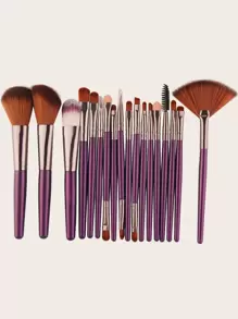 MAANGE 18pcs Professional Makeup Brush Set, Blush Brush, Foundation Brush, Eyeshadow Brush, Blending Brush, Highlighting Brush, Eyeliner Brush, Eyebrow Brushes,Soft Makeup Tools,Brush Set,Makeup Brush Kit,Make Up Brush Set,Make Up Set Complete,Makeup Brush Set,Complete Makeup Kit,Brush Kit,Brushes Makeup Set,Makeup Gift Set - Purple - View 4
