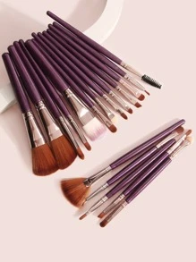 MAANGE 18pcs Professional Makeup Brush Set, Blush Brush, Foundation Brush, Eyeshadow Brush, Blending Brush, Highlighting Brush, Eyeliner Brush, Eyebrow Brushes,Soft Makeup Tools,Brush Set,Makeup Brush Kit,Make Up Brush Set,Make Up Set Complete,Makeup Brush Set,Complete Makeup Kit,Brush Kit,Brushes Makeup Set,Makeup Gift Set - Purple - View 5