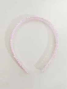 Rhinestone Decor Headband - Pink - View 2
