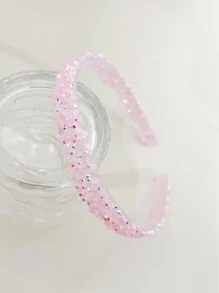 Rhinestone Decor Headband - Pink - View 4