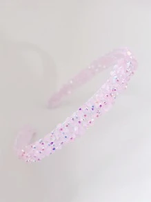Rhinestone Decor Headband - Pink - View 6