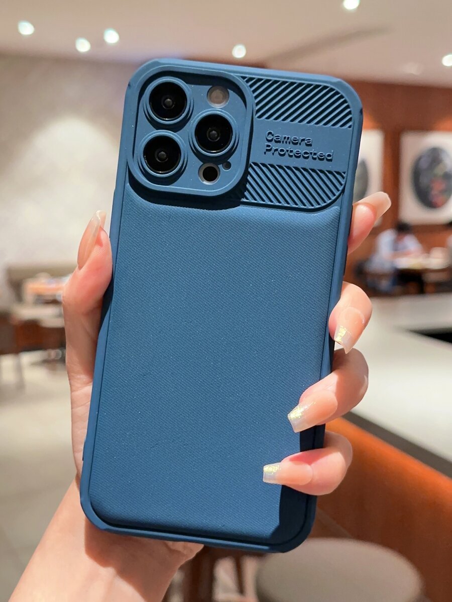 Men's Textured Phone Case - Blue - View 1