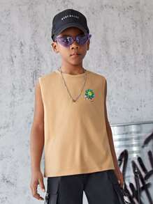 SHEIN 男孩卡通圖案背心上衣