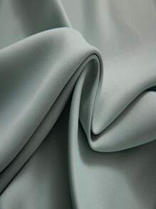 Rèm một ngăn màu xanh lá cây đơn sắc, Rèm đơn ngăn polyester tối giản cho phòng ngủ và phòng khách, tất cả các mùa - Màu xanh Bạc hà - Xem 4