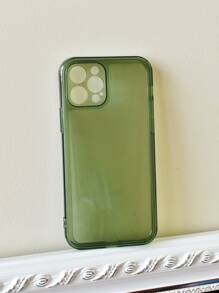 1 件简约透明橄榄绿手机壳适用于 Apple 11/12/13/14/15/Pro/Max/16 防水防震防摔防刮 - 墨綠色 - 查看 1