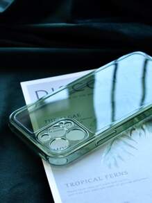 1 件简约透明橄榄绿手机壳适用于 Apple 11/12/13/14/15/Pro/Max/16 防水防震防摔防刮 - 墨綠色 - 查看 3