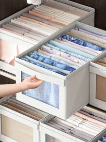 1 hộp đựng quần áo nhiều ngăn - Xám - Xem 1