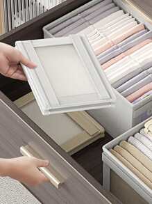 1 hộp đựng quần áo nhiều ngăn - Xám - Xem 2