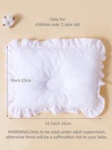 momscare 1pc Baby Ruffle Trim Pillow - White - View 5