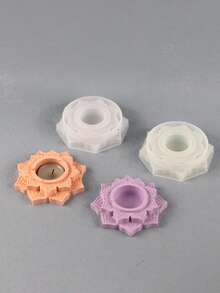1pc Flower Design DIY Silicone Mold - White - View 3