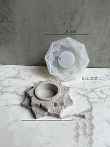 1pc Flower Design DIY Silicone Mold - White - View 4