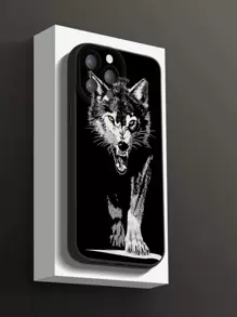 狼樣式手機殼 - 黑與白 - 查看 2