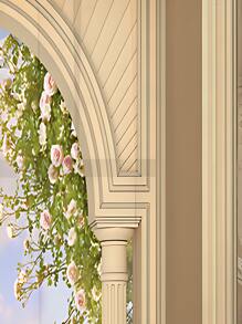 景觀圖案1片遮光窗簾 - 彩色 - 查看 3