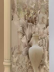 景觀圖案1片遮光窗簾 - 彩色 - 查看 2