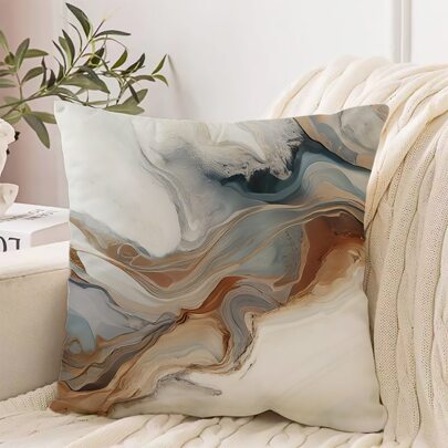 Marble Print Cushion Cover Without Filler