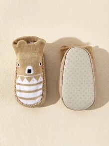 1pair Infant Anti-Slip Cartoon Grip Socks For Indoor Toddling & Fall Prevention - Multicolor - View 2