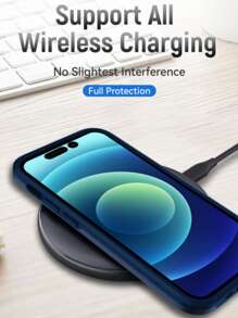 男士磁吸式手机壳带指环支架，国际版，非国内版 - 寶藍色 - 查看 6