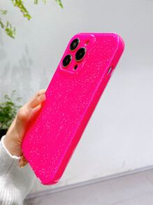 1 Ốp điện thoại TPU mềm chống sốc, chống mồ hôi, chống vân tay, chống trầy xước, chống phai màu, chống nước, chống rơi vỡ, chất lượng cao màu hồng thạch lấp lánh - Màu Hồng Tươi - Xem 5