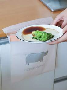 15 piezas Bolsa de basura con estampado de dibujos animados - Rosa vieja - Ver 5