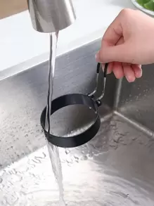 1 pieza Aro de huevo de acero inoxidable redondo - Negro - Ver 5