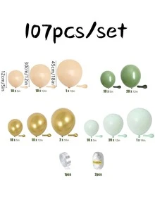 107pcs Mixed Color Balloon Garland - Multicolor - View 3