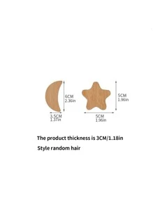 1pc Star Decor Drawer Knob - Brown - View 5