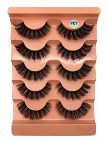 5 cặp lông mi giả dày - màu đen - Xem 1