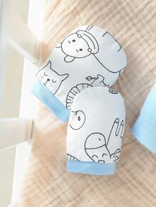 男嬰卡通圖案連體衣和短褲