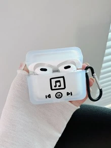 1pc Musical Note Pattern Case Compatible With AirPods - Multicolor - View 3