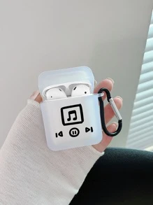 1pc Musical Note Pattern Case Compatible With AirPods - Multicolor - View 4
