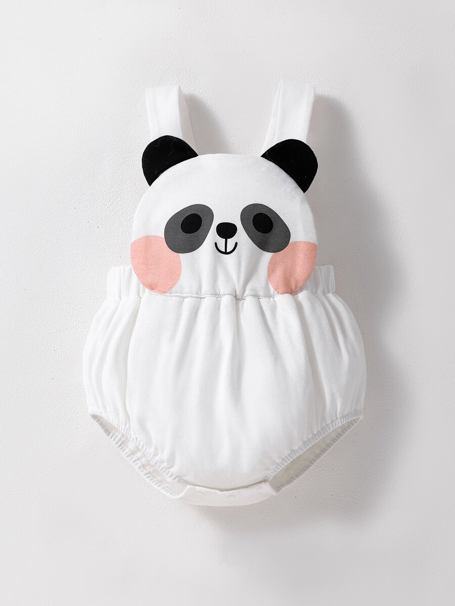 Bodysuits Em bé Đắp vá Hoạt hình - trắng - Xem 1