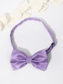 1pc Women's Casual Solid Color Gray Small Plaid College Style Bow Tie Suitable For Daily Matching In School
