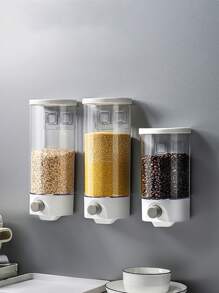 1入組塑料食品儲物盒透明壁掛式廚房儲物盒適用於廚房 - 無色 - 查看 1